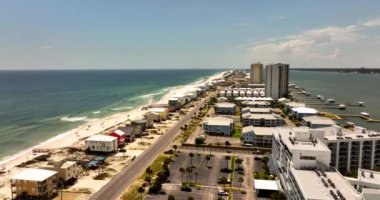 Sahil erozyon körfezi kıyıları Alabama. 5k hava aracı videosu