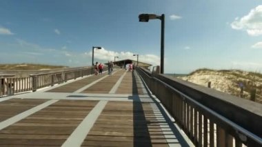 Körfez Eyalet Parkı 'nda yürümek Alabama İskelesi ABD