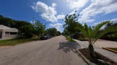 Driving through neighborhood West Palm Beach FL