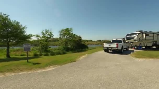 Tam Bağlantılı Kamp Alanları Gulf State Park Alabama Abd — Stok video