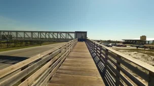 Cyklistické Stezky Státním Parku Gulf Shores Motion Video Fpv Pov — Stock video