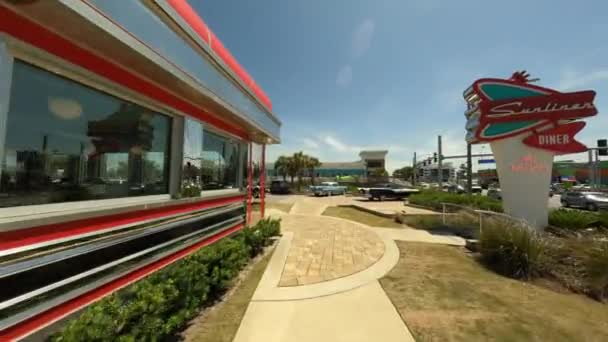 Sunliner Diner Coches Clásicos Gulf Shores Alabama — Vídeos de Stock