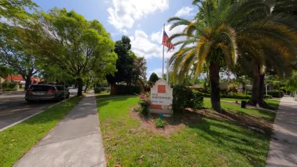 Old Northwood West Palm Beach Historic Neighborhood Established 1921 — Stok video