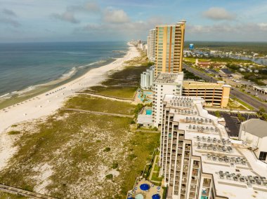 Sahil kenarındaki hava fotoğrafları körfez kıyıları Orange Beach Alabama