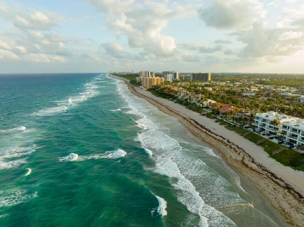 Aerial drone photo of luxury homes in Highlands Beach FL USA