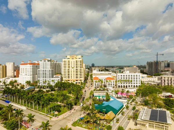 Flygdrönare Foto Downtown West Palm Beach — Stockfoto