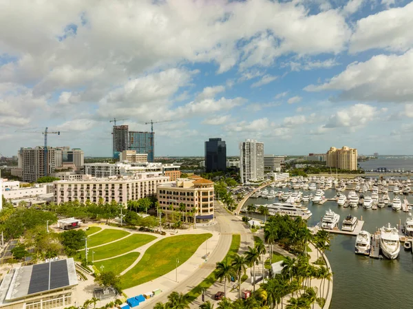 Aerial Drone Photo Downtown West Palm Beach — Stok fotoğraf