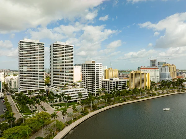 Aerial Drone Photo Downtown West Palm Beach Wpb — Stock Photo, Image