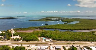 5k hava görüntüsü Tarpon Havzası Key Largo Florida ABD
