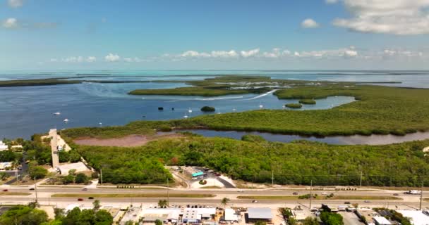 Légi Videó Tarpon Basin Key Largo Florida Amerikai Egyesült Államok — Stock videók