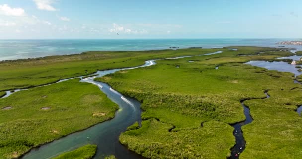Luchtfoto John Pennekamp Coral Reef State Park South Creek — Stockvideo