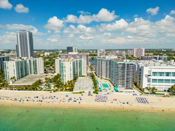 Aerial Drone Foto Hallandale Beach Por Volta 2022 — Fotografia de Stock