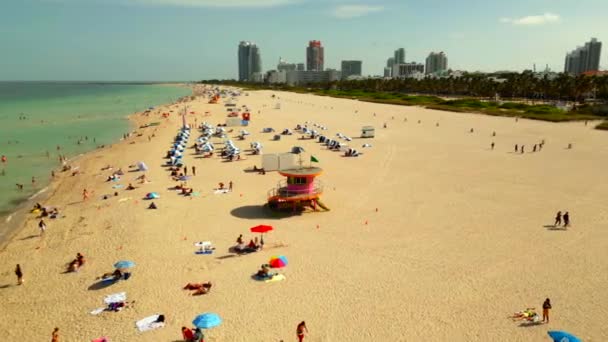 Verão Miami Vídeo Drone — Vídeo de Stock