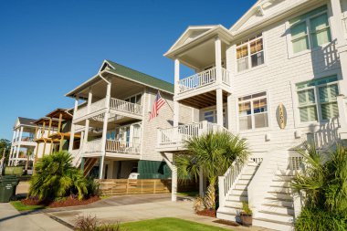 Wrightsville North Carolina 'daki tek bir aile evinin fotoğrafı.