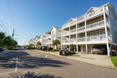Wrightsville North Carolina 'da tipik bir sahil evi.