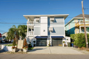 Wrightsville North Carolina 'da tipik bir sahil evi.