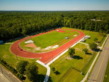 North Carolina 'daki hava aracı fotoğrafı. Wilmington spor sahalarında.