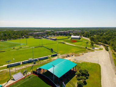 North Carolina 'daki hava aracı fotoğrafı. Wilmington spor sahalarında.
