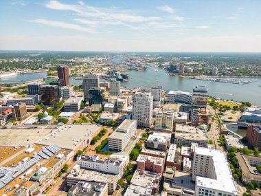 Elizabeth Nehri 'nin hava manzarası Kuzey Virginia ABD