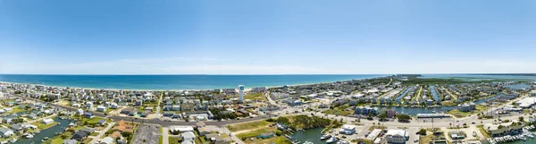 Aerial panorama drone photo Atlantic Beach NC Outer Banks