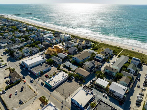 Aerial Image Residential Homes Vacation Rentals Wrightsville North Carolina — Stock Photo, Image