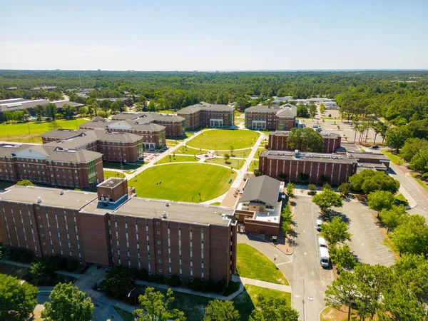 Foto Del Dron Aéreo Universidad Carolina Del Norte Wilmington — Foto de Stock