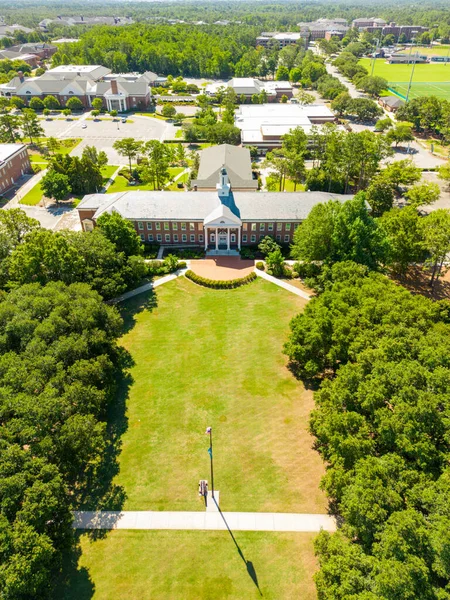 Foto Del Dron Aéreo Universidad Carolina Del Norte Wilmington — Foto de Stock