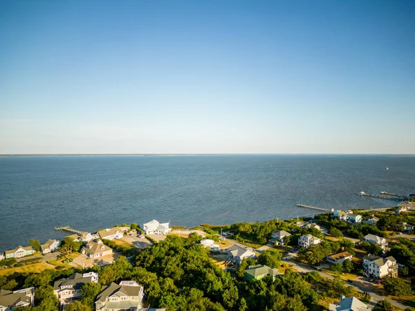 Foto Aérea Duck North Carolina Una Ciudad Costera Playa —  Fotos de Stock