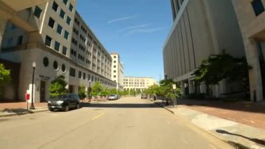 Motion footage Main Street to St Pauls Blvd Downtown Norfolk VA