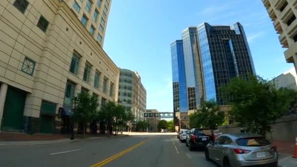 Imágenes Movimiento Downtown Norfolk Main Street — Vídeo de stock