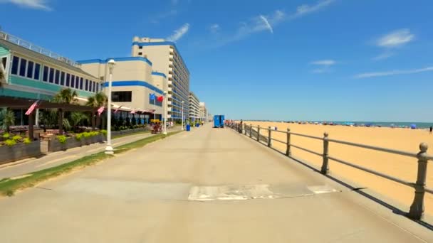 Καλοκαιρινές Διακοπές Virginia Beach Boardwalk Σκηνή Περίπου 2022 — Αρχείο Βίντεο