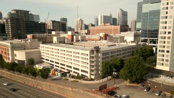 Aerial Video Georgia Tech University Reveal Downtown Atlanta — 비디오