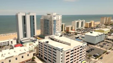 Aerial video Hyatt House and 27 Atlantic Virginia Beach