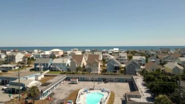 Aerial rising shot Atlantic Beach NC USA