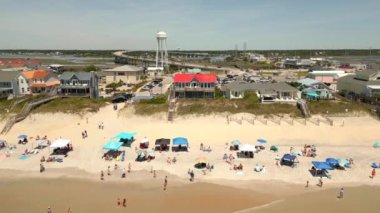 Surf City Beach NC ABD Yaz 2022 'de hava görüntüleri