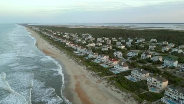 Mansions Corolla Beach Usa — Stockvideo