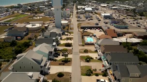 Aerial Video Residential Homes Atlantic Beach Usa — Stockvideo
