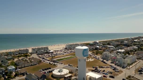 Drone Video Atlantic Beach Water Tower — Stockvideo