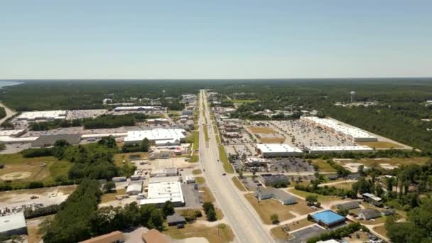 Aerial Footage Business District Morehead City Usa — Stockvideo