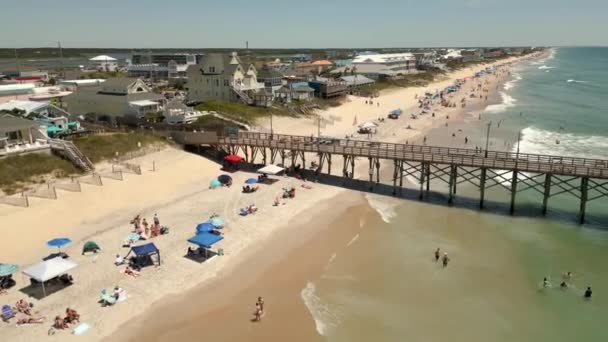Surf City Beach Severní Karolína — Stock video