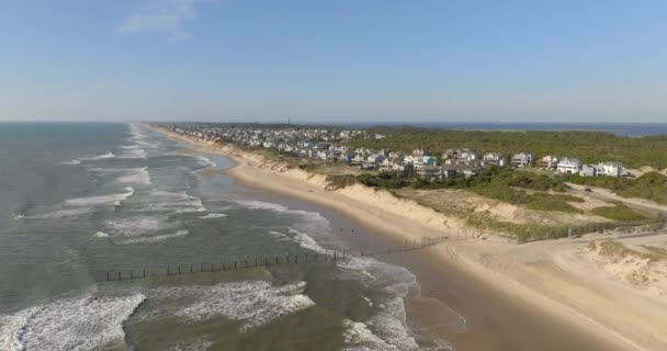 Luftaufnahmen Luxus Strandhäuser Corolla North Carolina Usa — Stockvideo