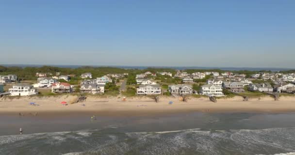 Luftaufnahme Der Küstenstadt Corolla Usa — Stockvideo