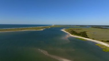 İHA görüntüleri Masonboro Adası Estuarine Reserve North Carolina 4k