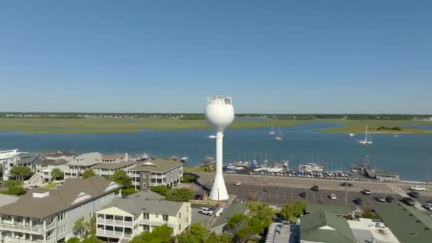 Orbita Powietrzna Wrightsville Beach Wieża Ciśnień — Wideo stockowe