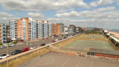 Sport courts on Brighton Beach UK