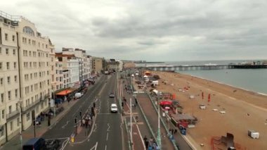 Beach scene Brighton UK Summer 2022