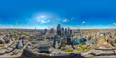 Aerial 360 vr photo City of London England UK