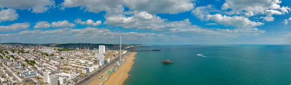 Gyönyörű Légi Panoráma Brighton Beach Egyesült Királyság — Stock Fotó