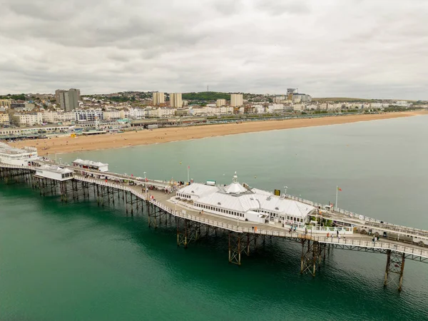 Aerial Photo Brighton Palace Pier Summer 2022 — 스톡 사진