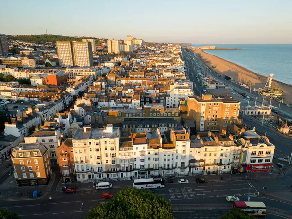 Aerial Photo Office Business Residential Structures Brighton Beach — 스톡 사진